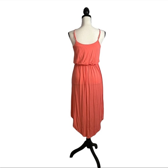 Lush Peach High Low Spaghetti Strap Dress - Picture 5 of 9